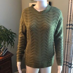 Turkish made sage green scalloped sweater LAST CALL